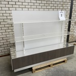Presentatiemeubel vrijstaand, houtdecor brown